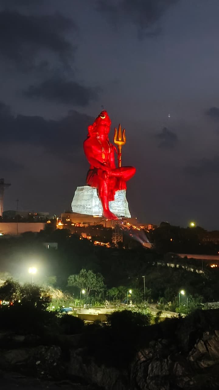 Illuminated Lord Shiva Statue